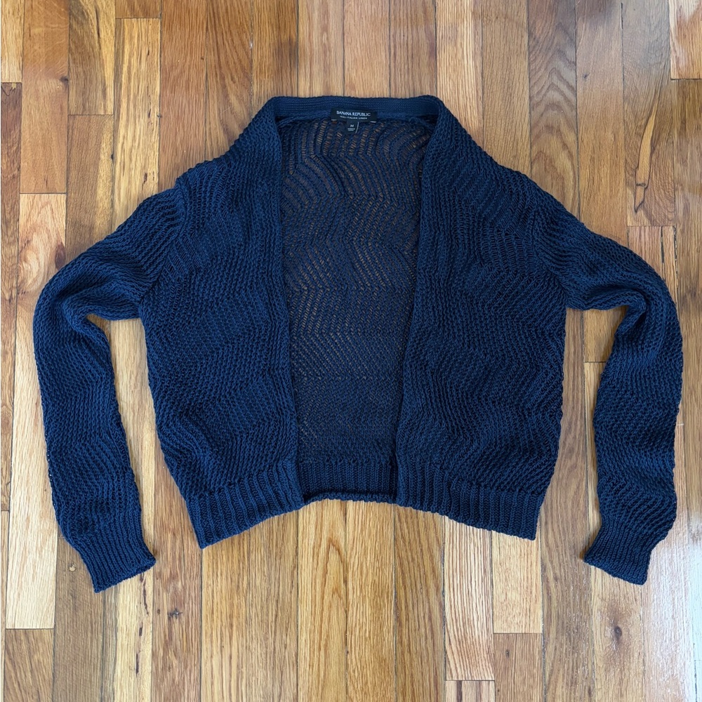 Banana Republic linen Crochet Cardigann